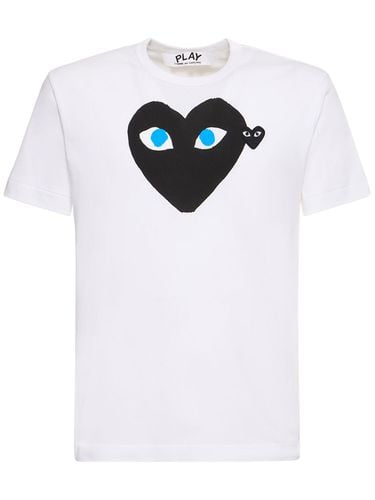 Play Logo Cotton T-shirt - COMME DES GARÇONS PLAY - Modalova