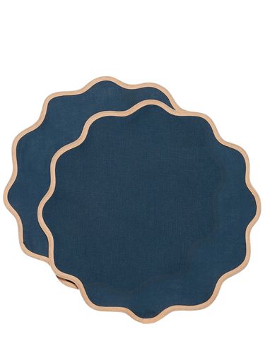 Set Of 2 Cloud Linen Placemats - LA DOUBLE J - Modalova