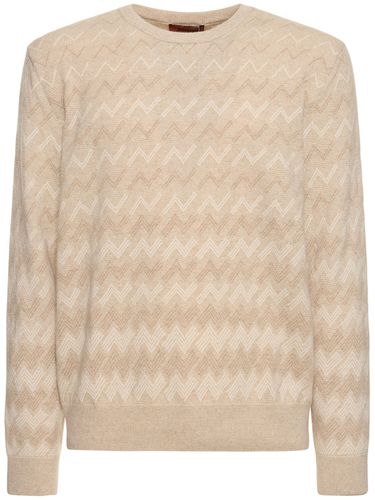 Monogram Cashmere Knit Sweater - MISSONI - Modalova