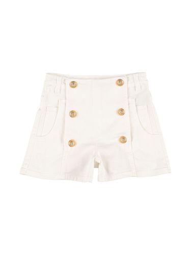 Shorts De Mezcla De Algodón - BALMAIN - Modalova