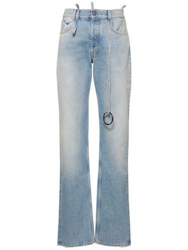 Denim Straight Jeans W/ Ring Detail - THE ATTICO - Modalova