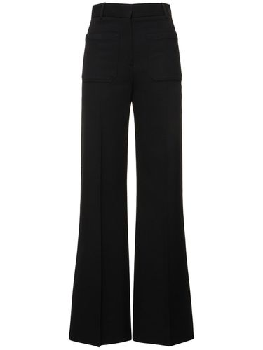 Alina Wool Blend Flared Pants - VICTORIA BECKHAM - Modalova