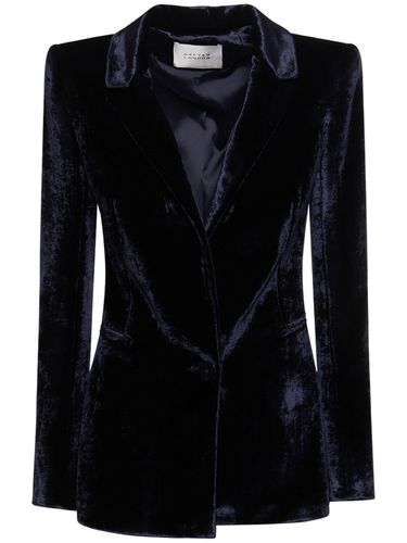 Bonded Velvet Sculpted Blazer - GALVAN - Modalova