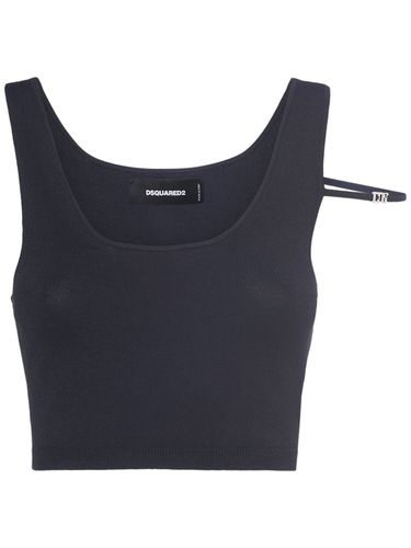 Bauchfreies Tanktop Aus Viskosejersey - DSQUARED2 - Modalova