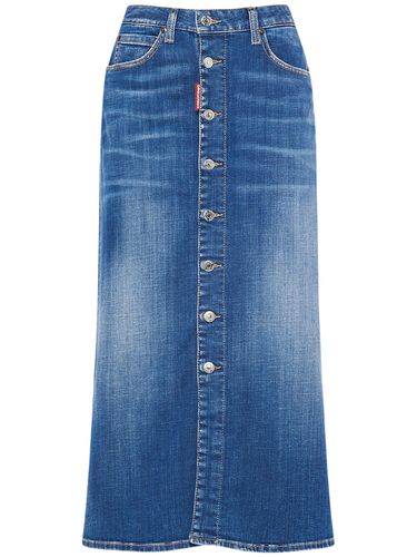 Falda Midi De Denim Con Botones - DSQUARED2 - Modalova