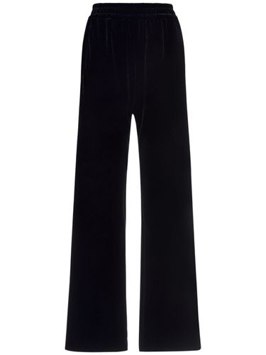 Ausgestellte Hose Aus Stretch-samt - DOLCE & GABBANA - Modalova