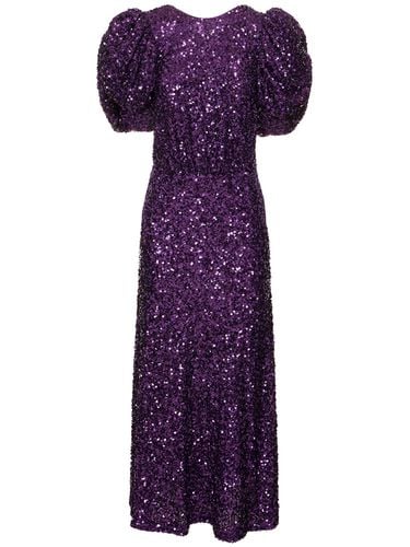 Sequined Puff Sleeve Dress - ROTATE - Modalova