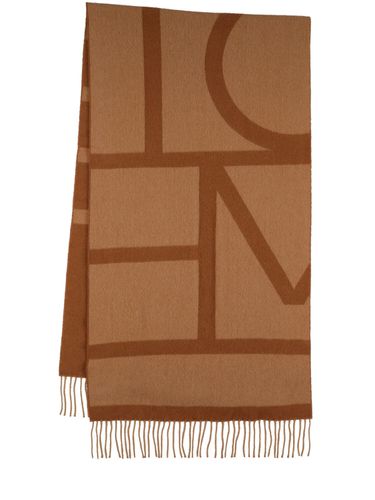 Monogram Jacquard Wool Scarf - TOTEME - Modalova