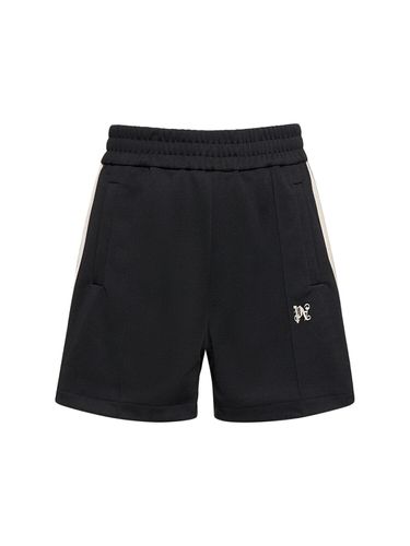 Monogram Tech Track Sweat Shorts - PALM ANGELS - Modalova