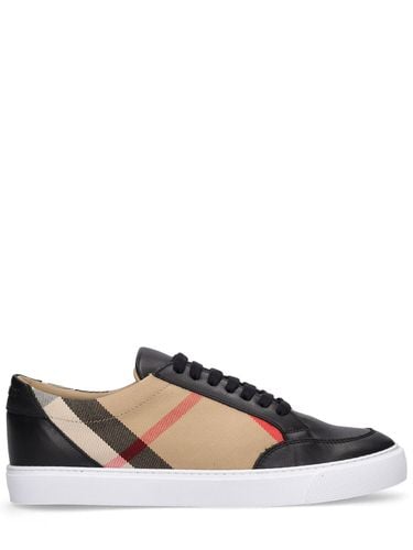 Lf New Salmond Leather Sneakers - BURBERRY - Modalova