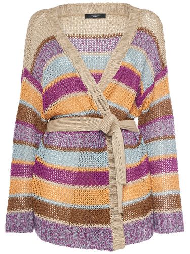 Kabala Belted Stripe Linen Knit Cardigan - WEEKEND MAX MARA - Modalova