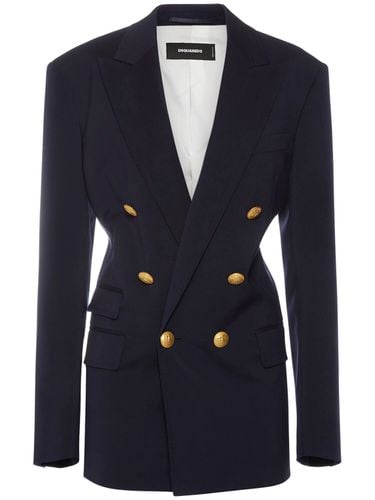 Wool Oversized Double Breast Jacket - DSQUARED2 - Modalova