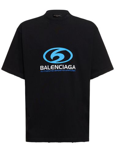 T-shirt Surfer In Cotone Effetto Vintage - BALENCIAGA - Modalova