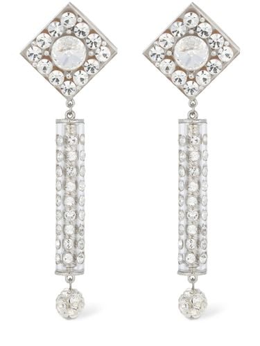 Crystal Earrings W/ Pendant - ALESSANDRA RICH - Modalova