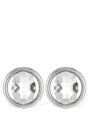 Oval Crystal Stud Earrings - ALESSANDRA RICH - Modalova