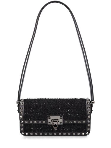 Borsa E/w Rockstud Bouclé - VALENTINO GARAVANI - Modalova