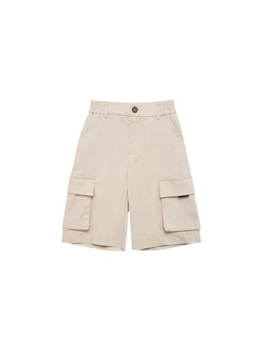 Cargoshorts Aus Stretch-baumwollgabardine - MONNALISA - Modalova