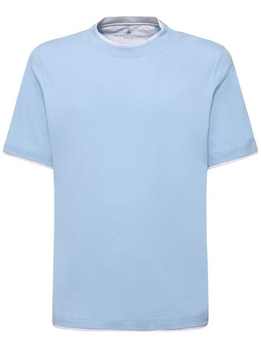 T-shirt In Jersey Di Cotone - BRUNELLO CUCINELLI - Modalova