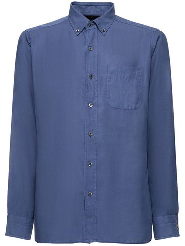 Camicia Slim Fit In Lyocell - TOM FORD - Modalova