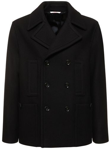 Peacoat In Lana Doppiata - VALENTINO - Modalova