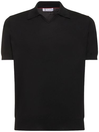 Cotton Short Sleeve Polo - BRUNELLO CUCINELLI - Modalova