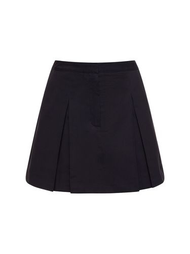 Serif Logo Double Pleated Skirt - SPORTY & RICH - Modalova