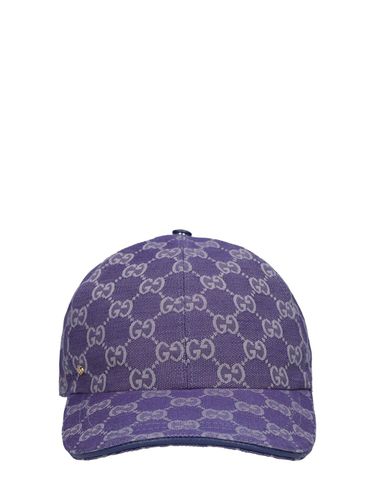 Cappello Baseball New Gg In Tela - GUCCI - Modalova