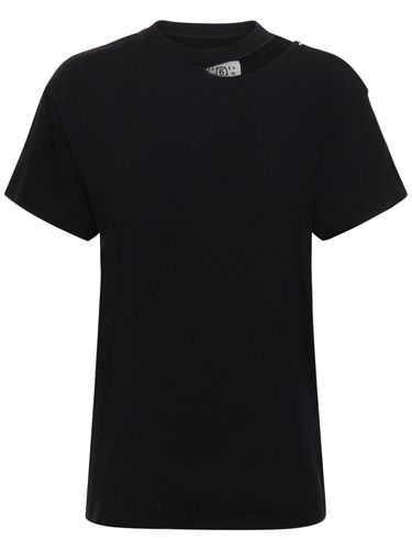 Camiseta De Algodón Desgastado - MM6 MAISON MARGIELA - Modalova