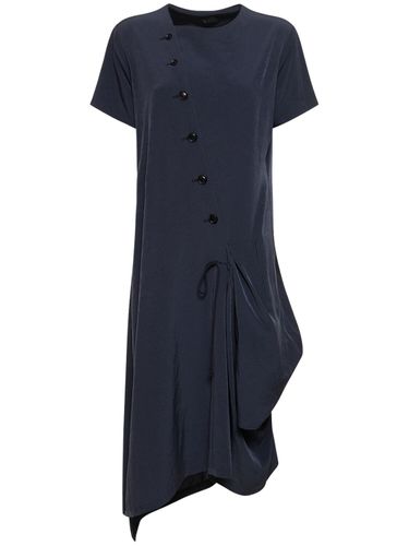 Asymmetrisches Kleid Aus Crepe De Chine - YOHJI YAMAMOTO - Modalova