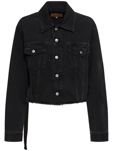 Chaqueta Asimétrica De Denim De Algodón - MM6 MAISON MARGIELA - Modalova