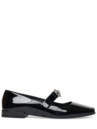 Mm Patent Leather Flats - VERSACE - Modalova