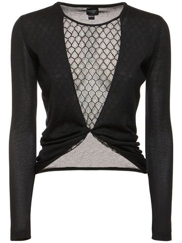 Cashmere & Silk Knit Long Sleeve Top - GIAMBATTISTA VALLI - Modalova