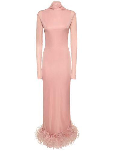 Luna Tech Jersey Maxi Dress W/feathers - 16ARLINGTON - Modalova