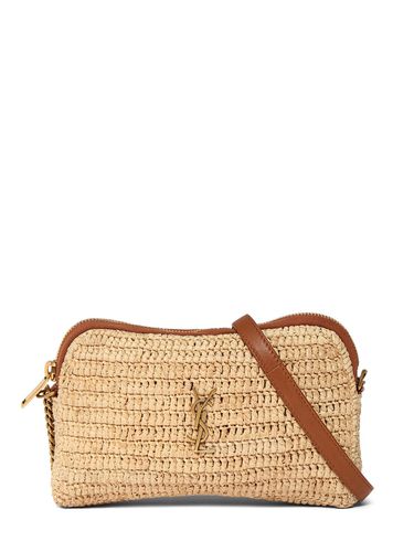 Mini Gaby Raffia Pouch W/ Chain - SAINT LAURENT - Modalova