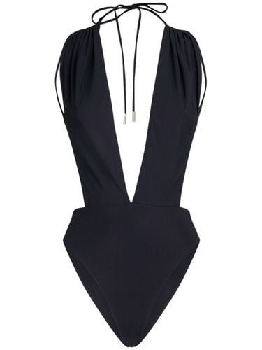 Nylon Blend One Piece Swimsuit - SAINT LAURENT - Modalova