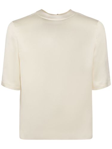 Silk Crepe T-shirt - SAINT LAURENT - Modalova