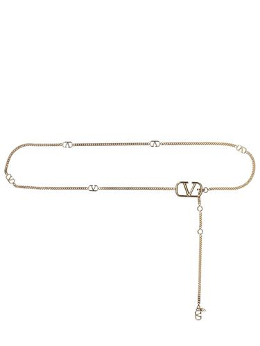 V Logo Signature Metal Chain Belt - VALENTINO GARAVANI - Modalova