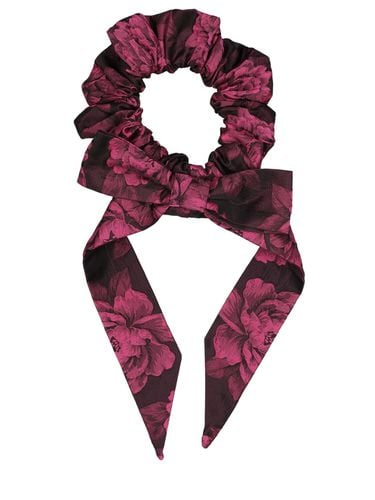 Jacquard Bow Scrunchie - GANNI - Modalova