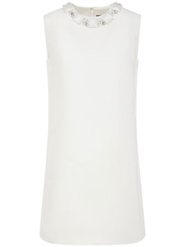 Silk Blend Duchesse Mini Dress - VERSACE - Modalova