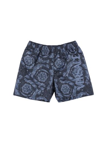 Badeshorts Aus Nylon Mit Baroque-druck - VERSACE - Modalova