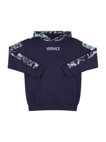 Kapuzensweatshirt Mit Logostickerei - VERSACE - Modalova