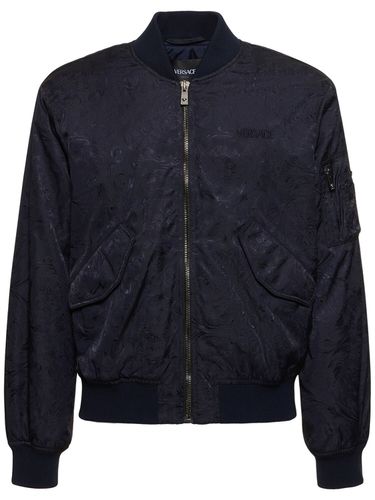 Bomber In Techno Jacquard - VERSACE - Modalova