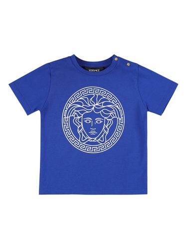 T-shirt Aus Baumwolljersey Mit Druck - VERSACE - Modalova