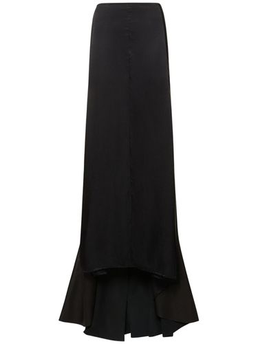 Satin Midrise Long Skirt - LUDOVIC DE SAINT SERNIN - Modalova