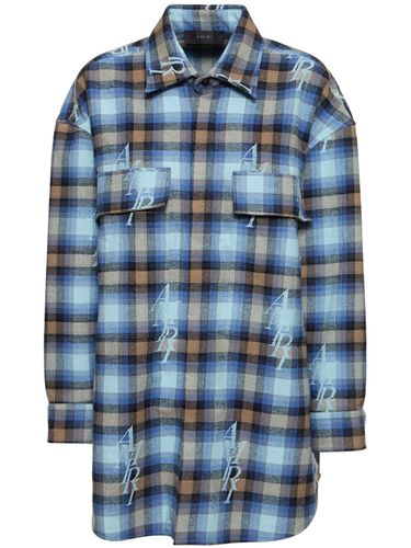 Checked Cotton Blend Flannel Shirt - AMIRI - Modalova