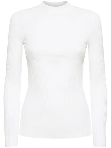 Maglia In Viscosa Stretch A Costine - ALBERTA FERRETTI - Modalova