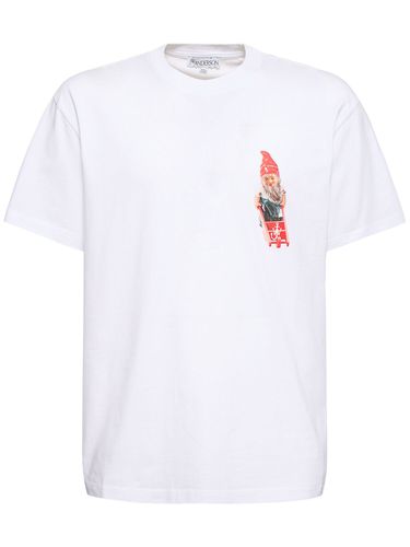 Gnome Print Cotton Jersey T-shirt - JW ANDERSON - Modalova