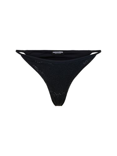 Slip Bikini In Lycra Con Decorazioni - DSQUARED2 - Modalova