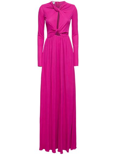 Jersey Knotted Long Sleeve Maxi Dress - GIAMBATTISTA VALLI - Modalova