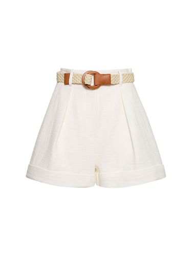 Shorts August In Cotone Con Risvolti - ZIMMERMANN - Modalova